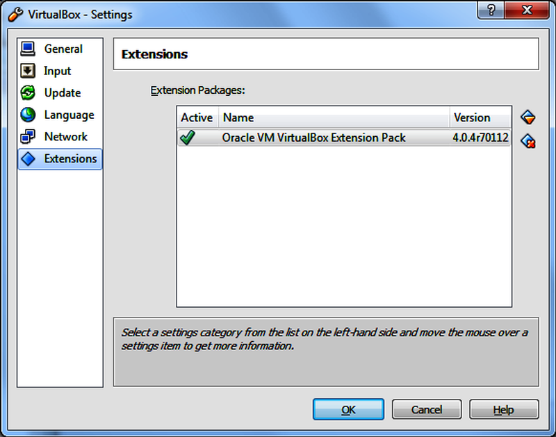oracle virtualbox extension pack